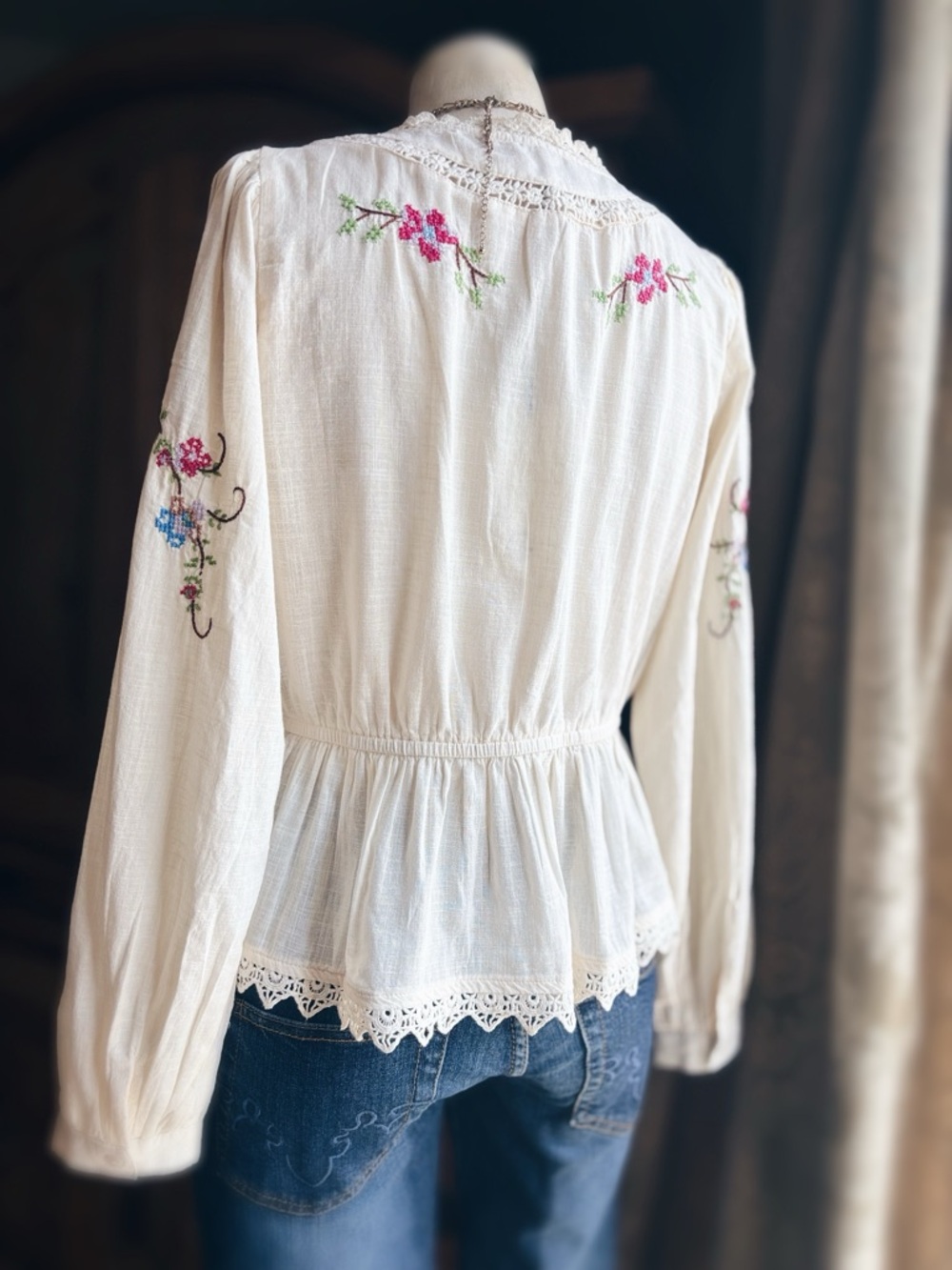 Jennifer & Grace Embroidered Boho Blouse Cardigan NWT - Picture 10 of 16